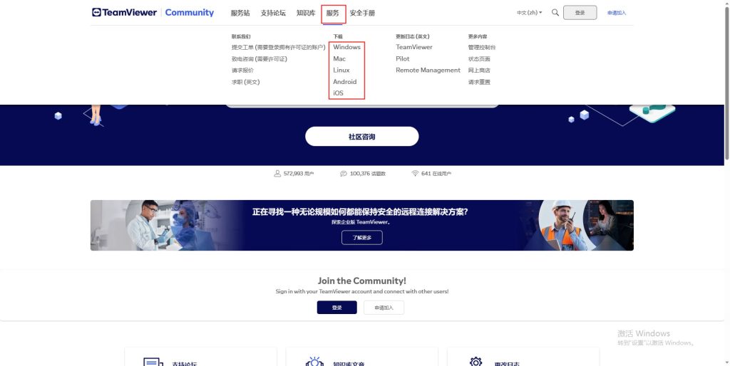 下载TeamViewer