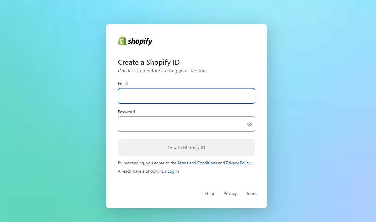 Shopify注册