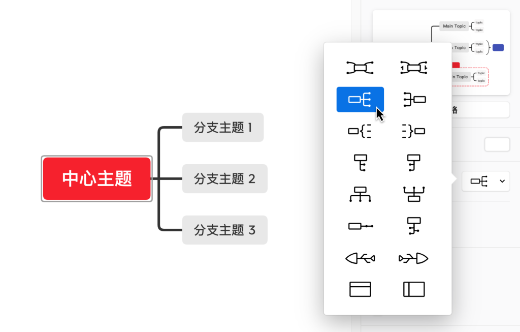 更改思维导图结构