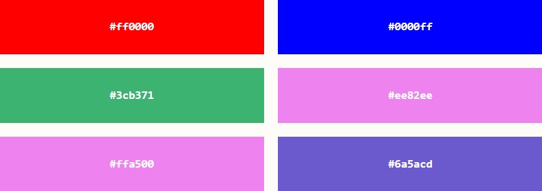 CSS HEX颜色