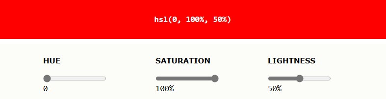 CSS HSL颜色