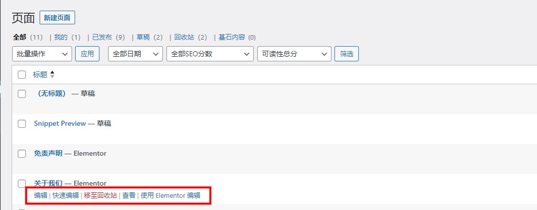 WordPress编辑页面