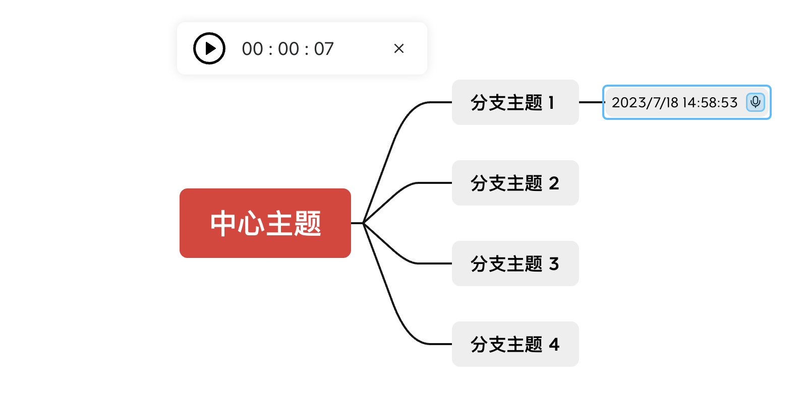 Xmind语音备注