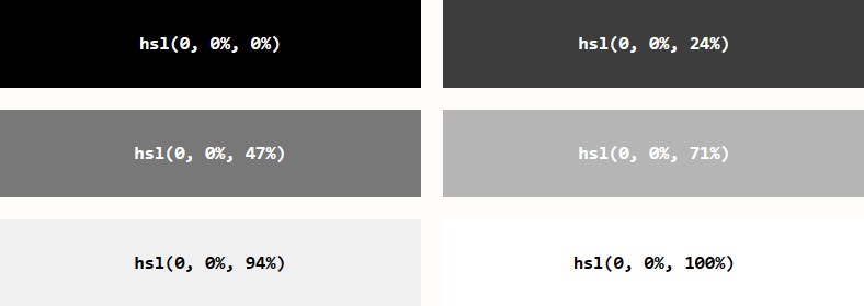 CSS HSL颜色