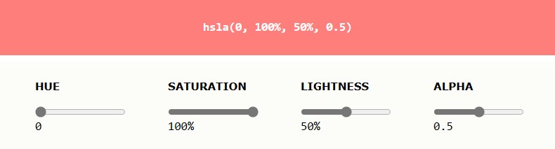 CSS HSL颜色