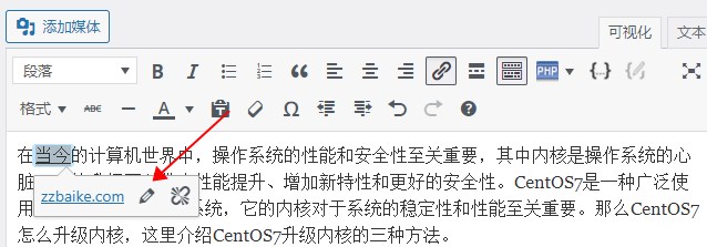 WordPress编辑链接