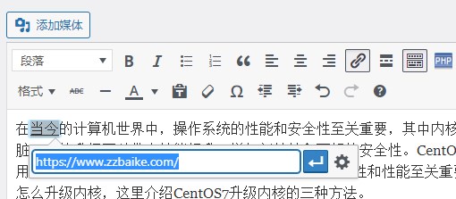 WordPress编辑链接