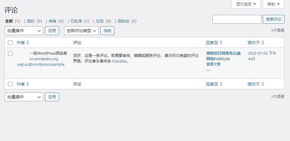 WordPress编辑评论