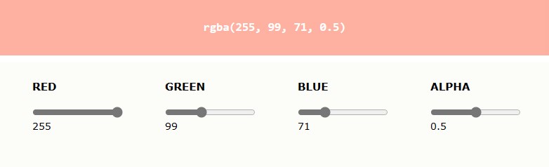 CSS RGB颜色