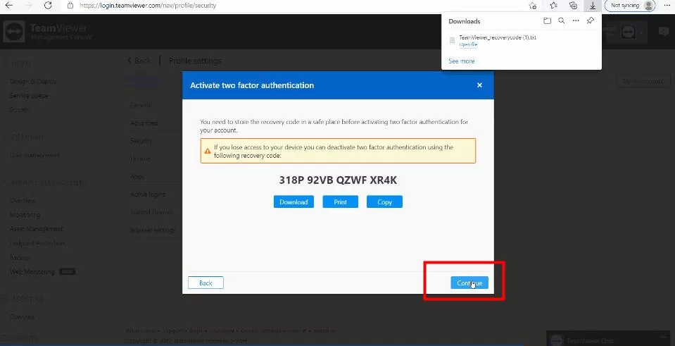 TeamViewer激活/关闭双重身份验证