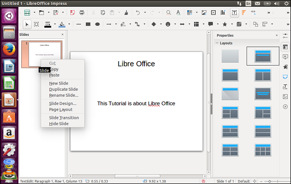 Ubuntu LibreOffice