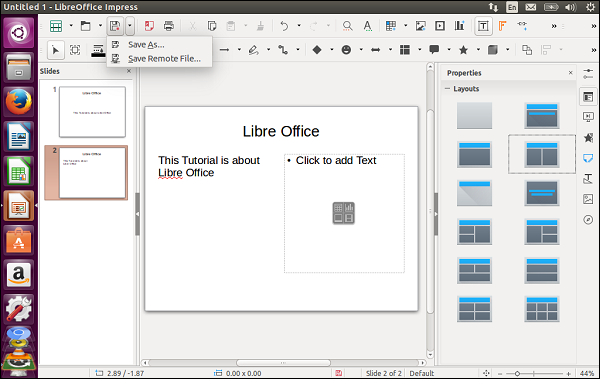 Ubuntu LibreOffice