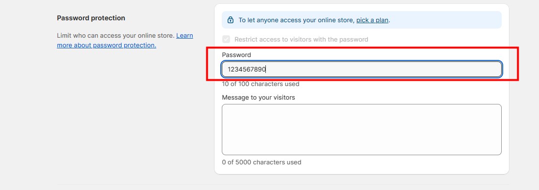 Shopify商店偏好设置