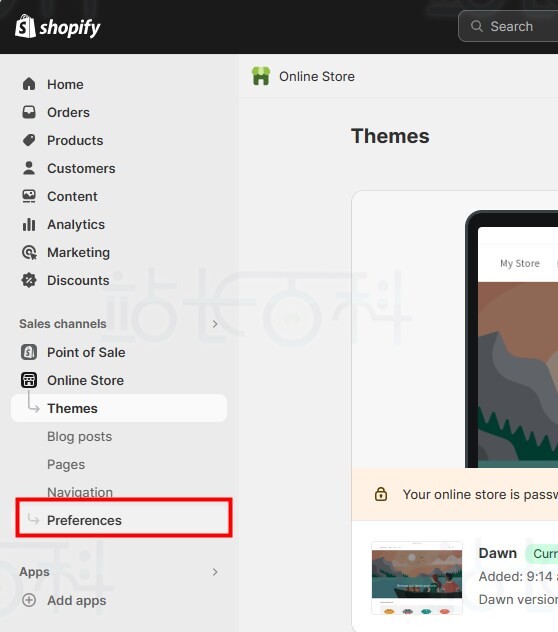 Shopify密码保护