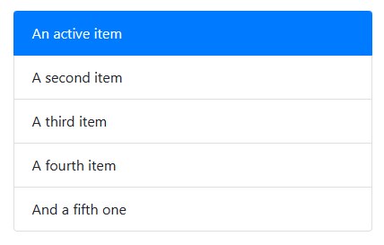Bootstrap列表组