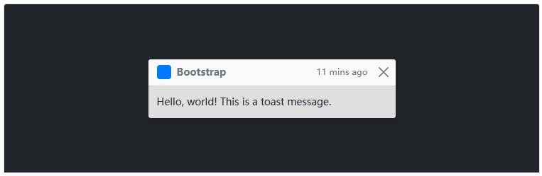 Bootstrap吐司消息