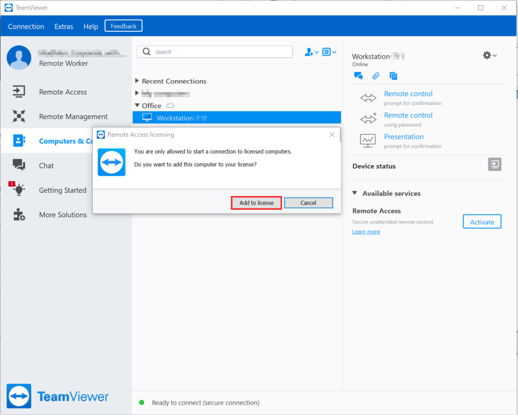 TeamViewer Remote Worker
