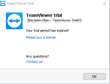 TeamViewer试用期到期