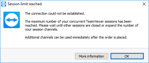 TeamViewer会话上限