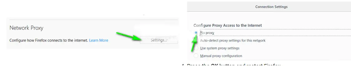 Firefox禁用代理