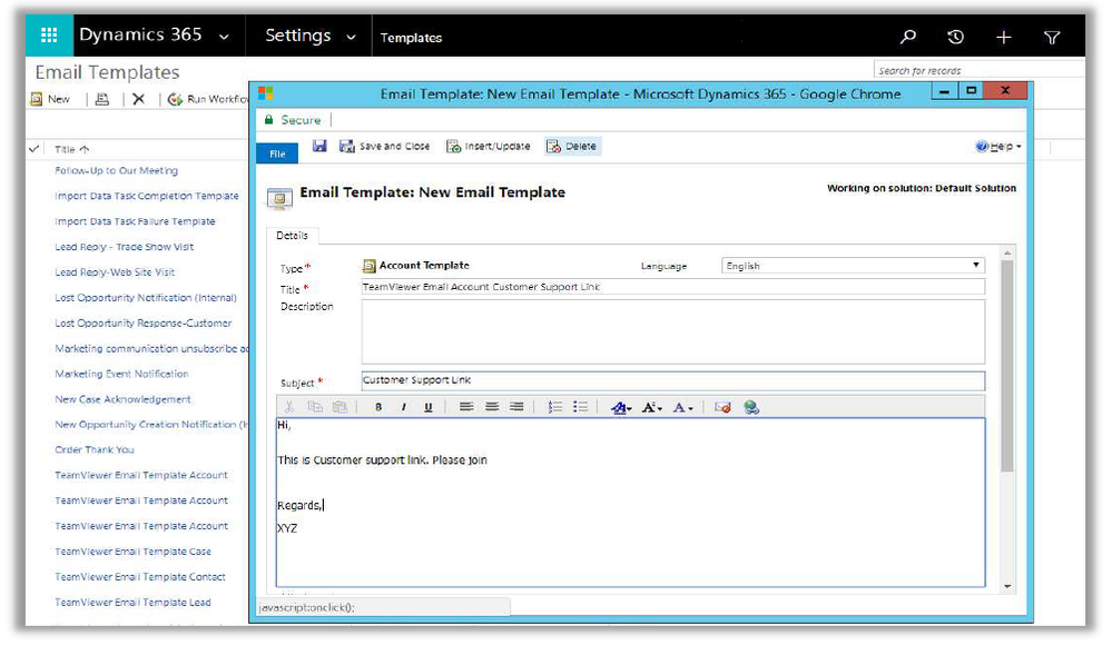 TeamViewer Dynamics集成
