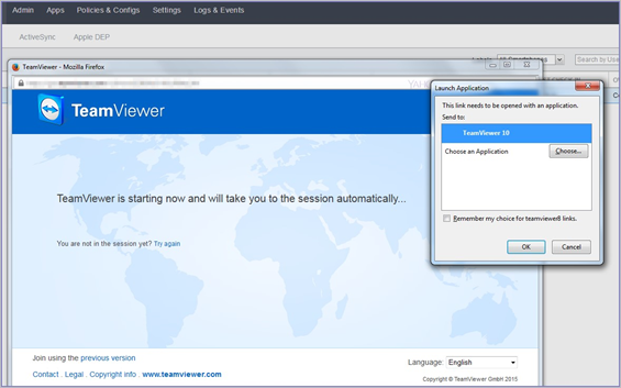 TeamViewer Mobile Iron
