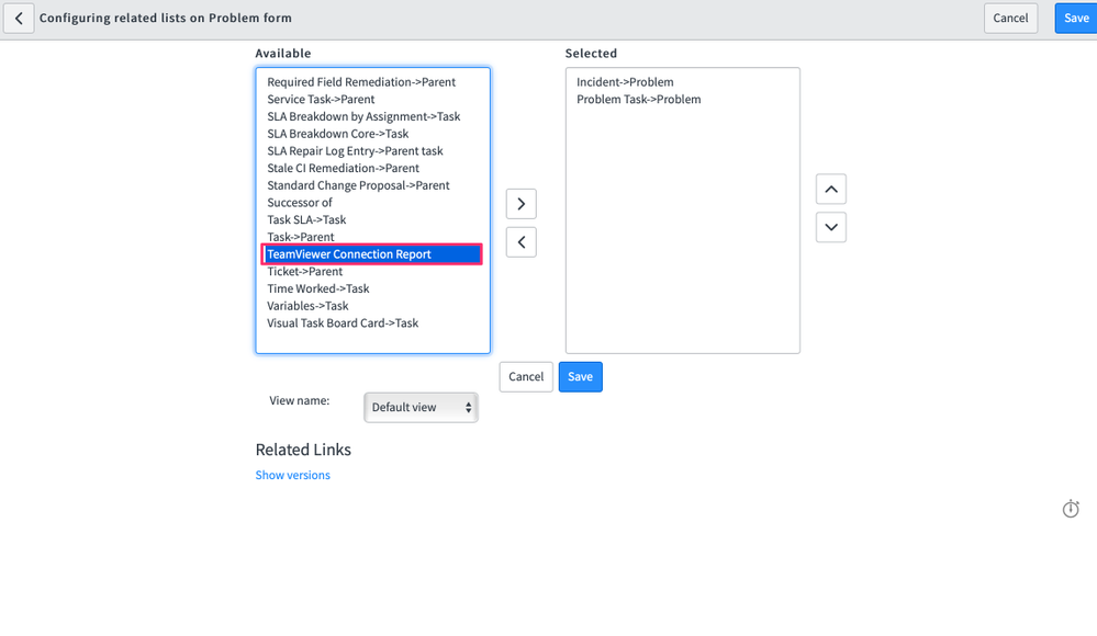 TeamViewer ServiceNow