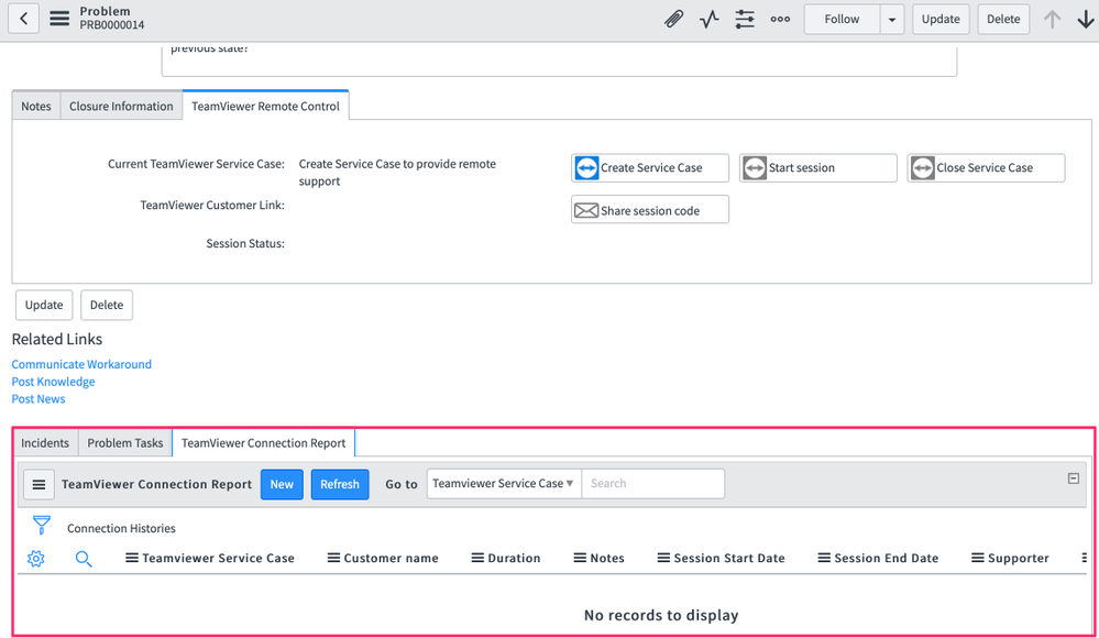 TeamViewer ServiceNow