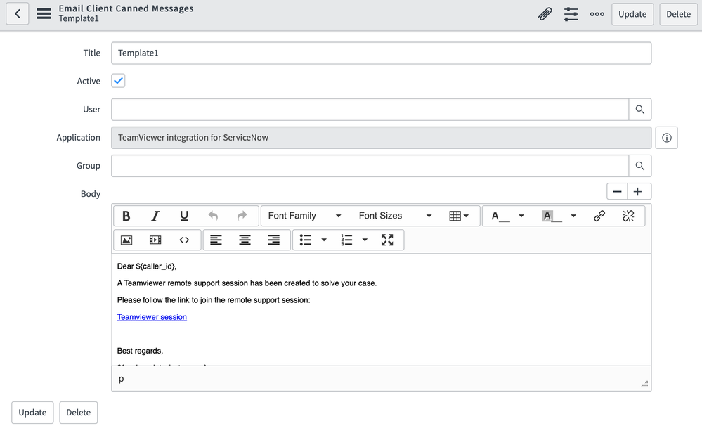 TeamViewer ServiceNow