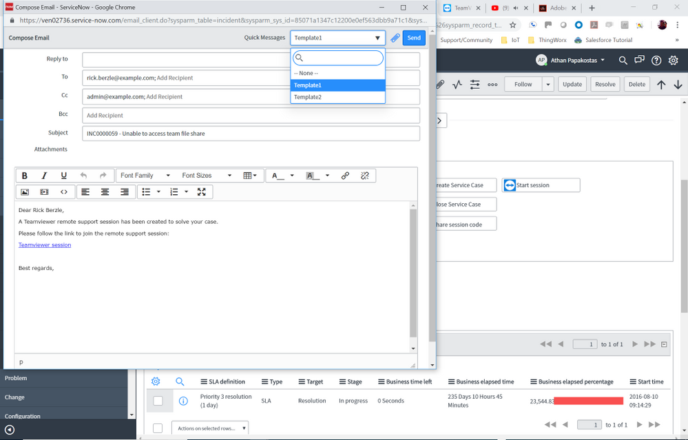 TeamViewer ServiceNow