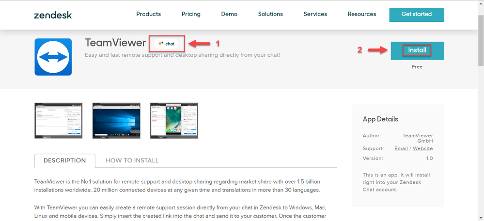 Zendesk Chat安装