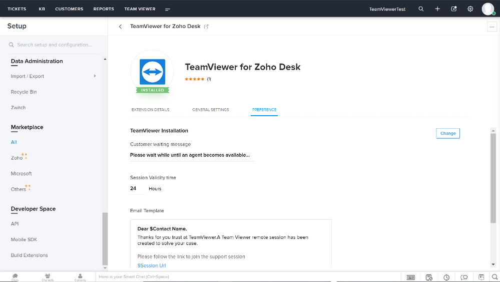 TeamViewer Zoho Desk