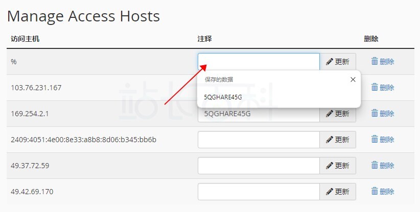 cPanel面板远程MySQL®