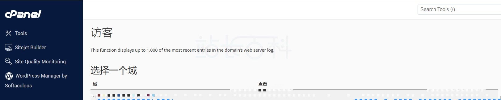 cPanel面板访客
