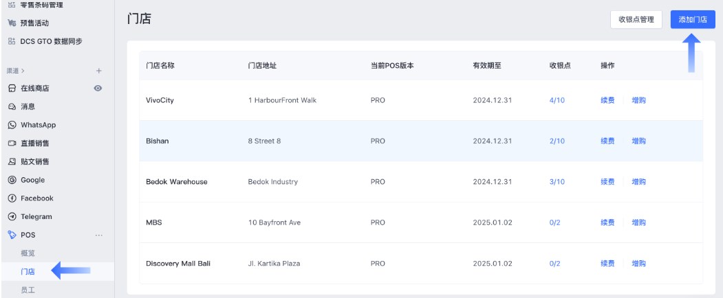 SHOPLINE POS设置清单