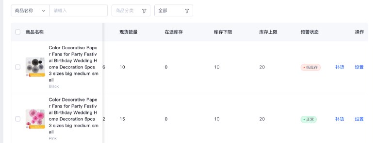 SHOPLINE POS库存预警
