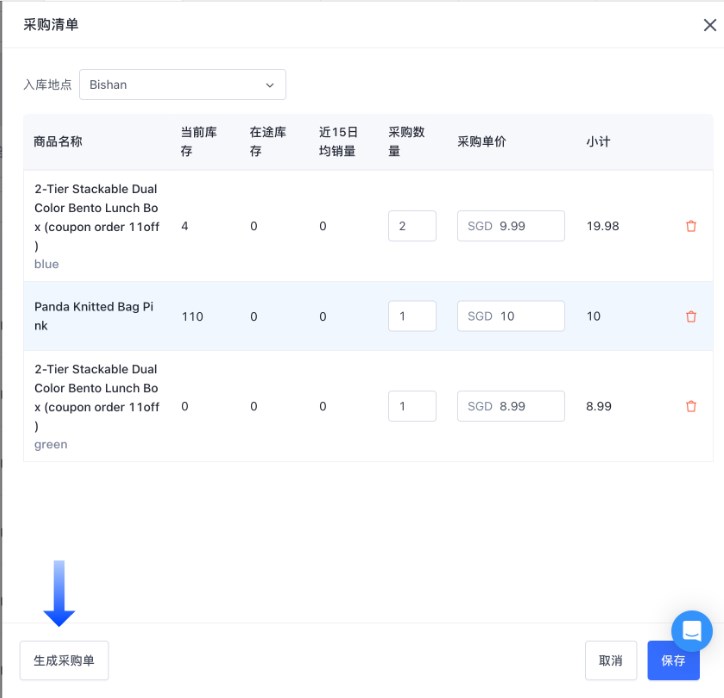 SHOPLINE POS采购管理