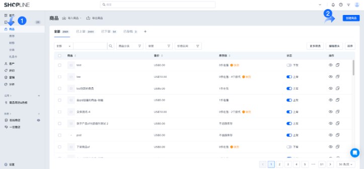 SHOPLINE商品运营管理