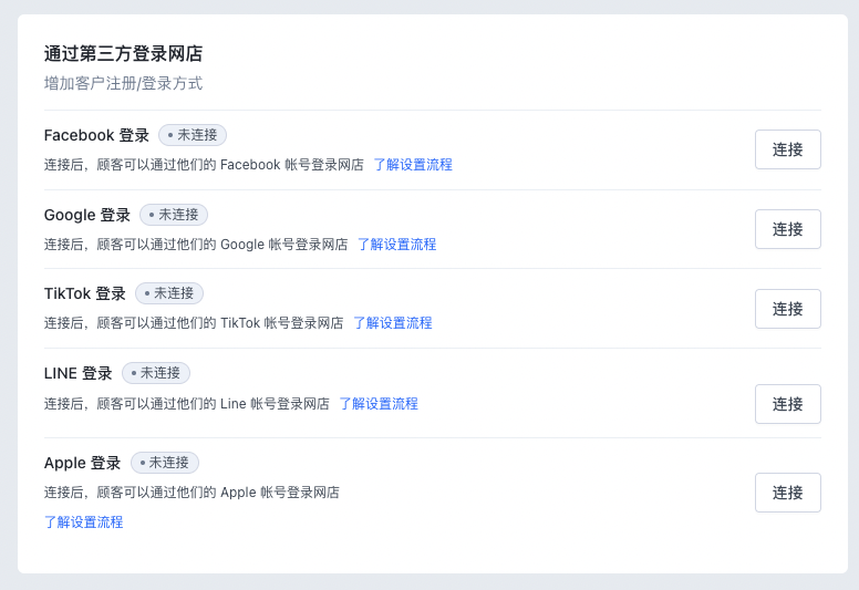 SHOPLINE Apple快速登录