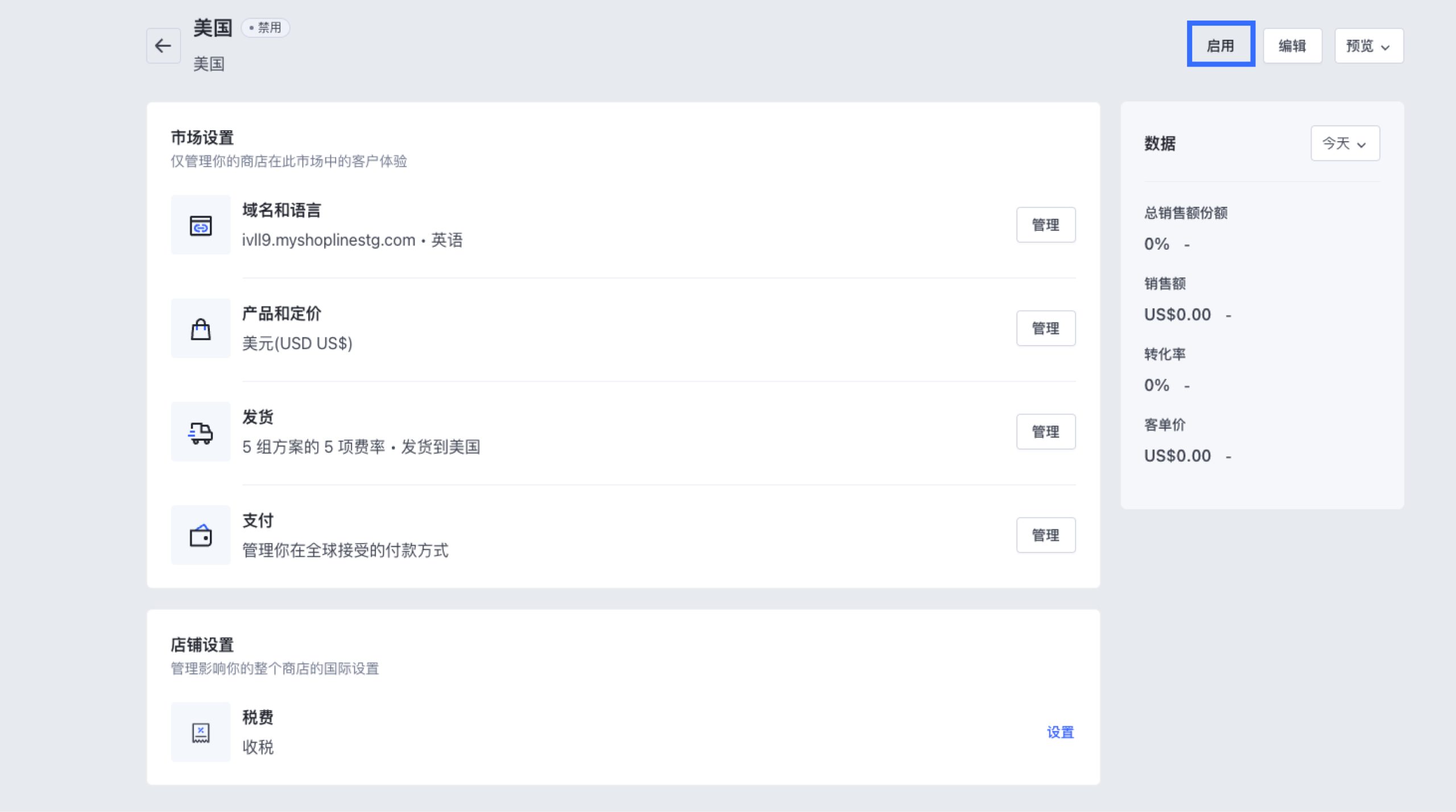 SHOPLINE管理市场