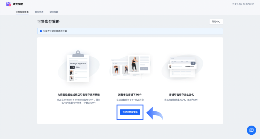 SHOPLINE可售库存策略