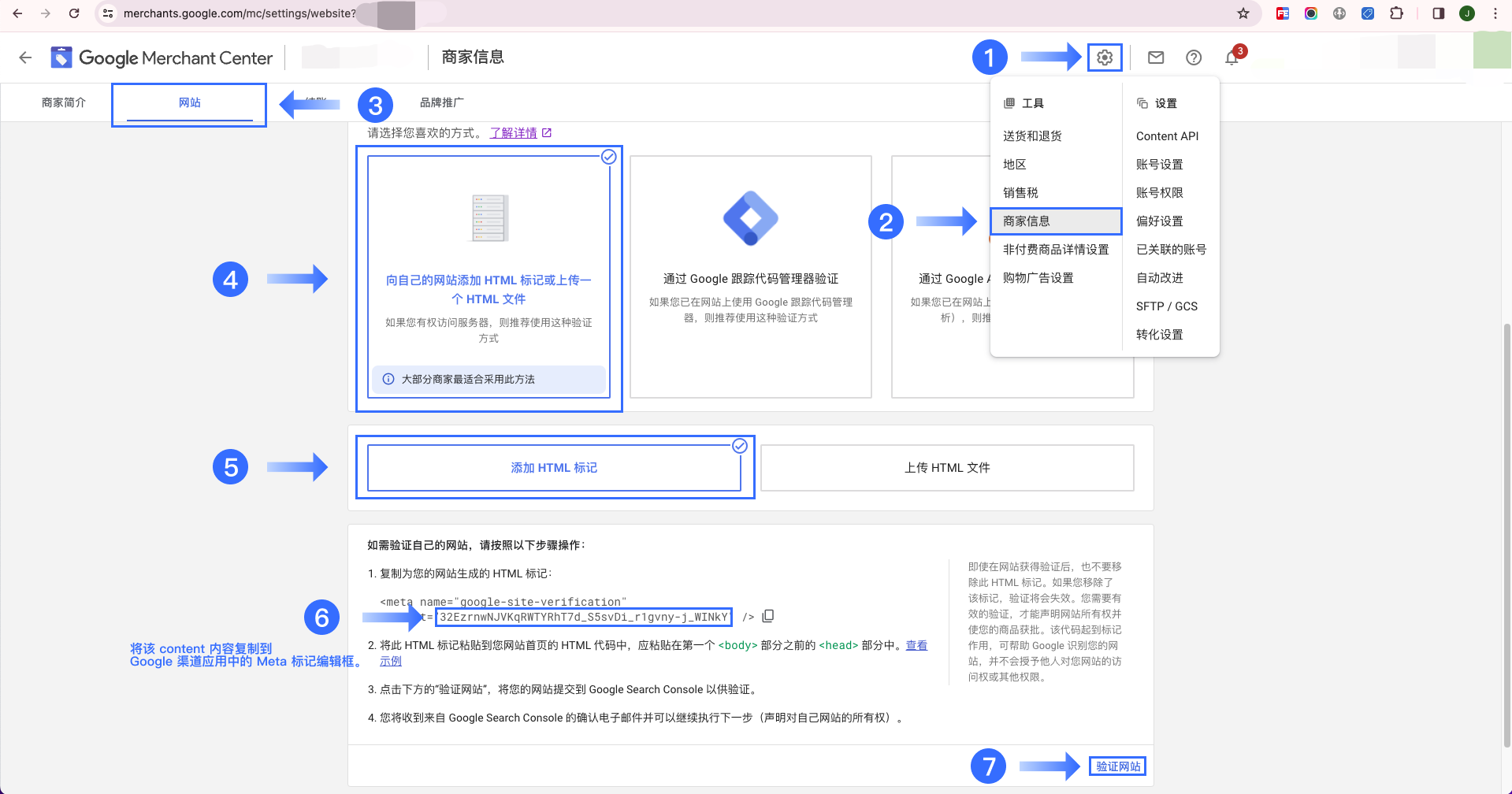 SHOPLINE谷歌网域验证