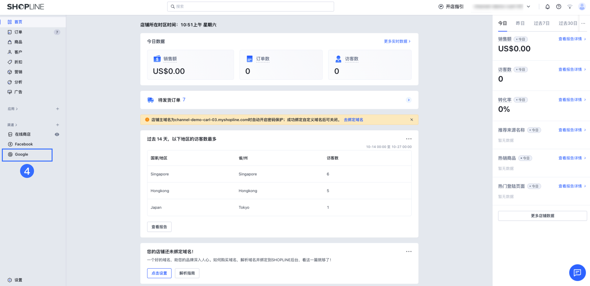 SHOPLINE GA4设置