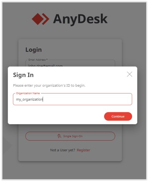 AnyDesk账户登录