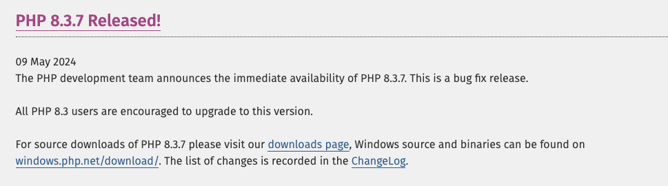 PHP8.3.7版本正式发布