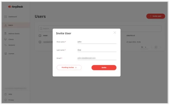 My.AnyDesk V2邀请用户