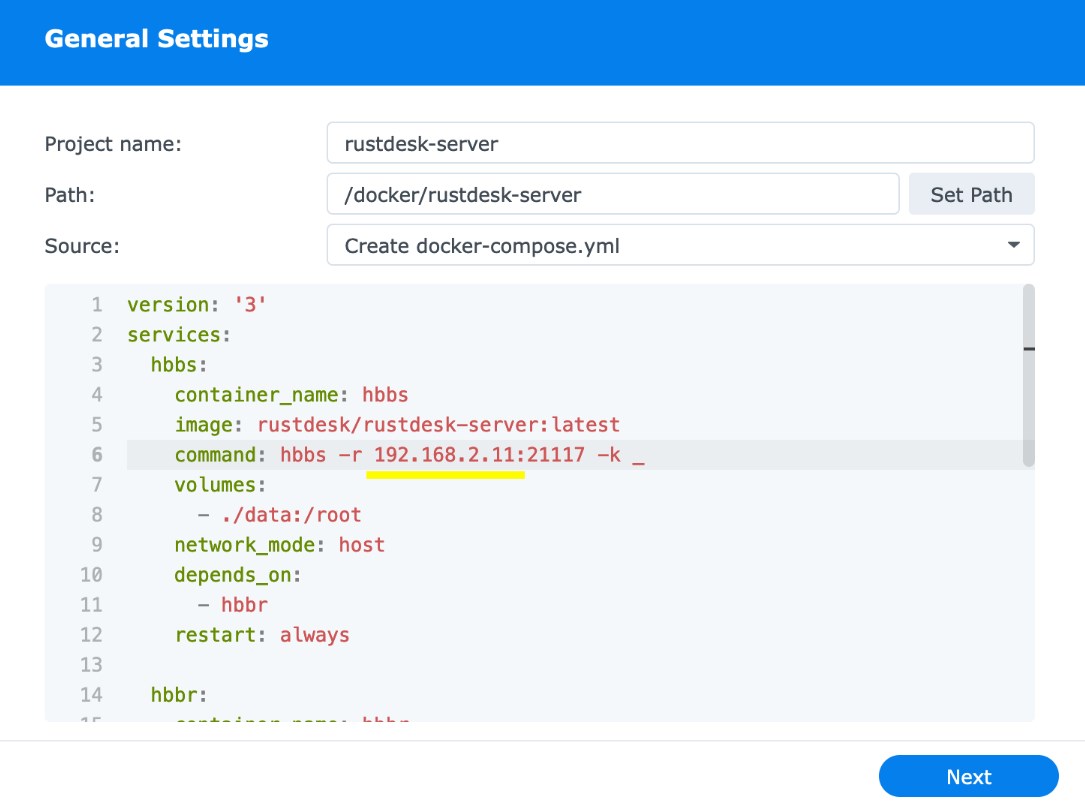 通过DSM7.2安装RustDesk