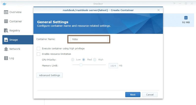 通过DSM6安装RustDesk