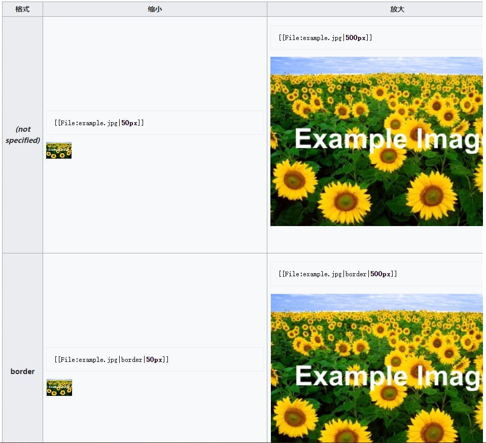 MediaWiki图片语法