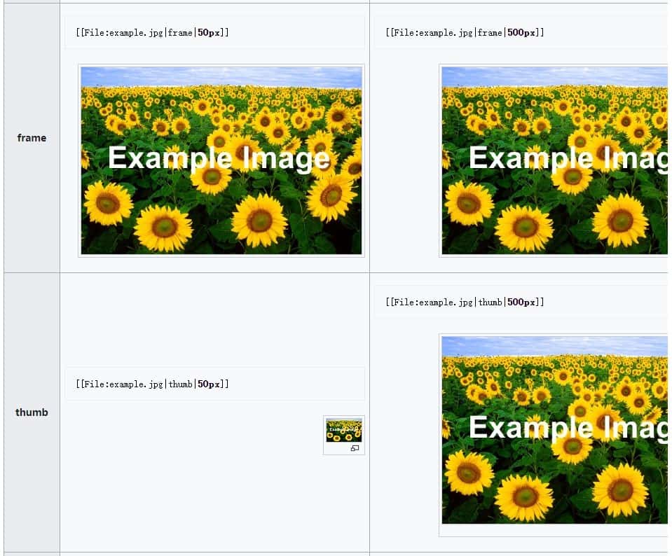 MediaWiki图片语法